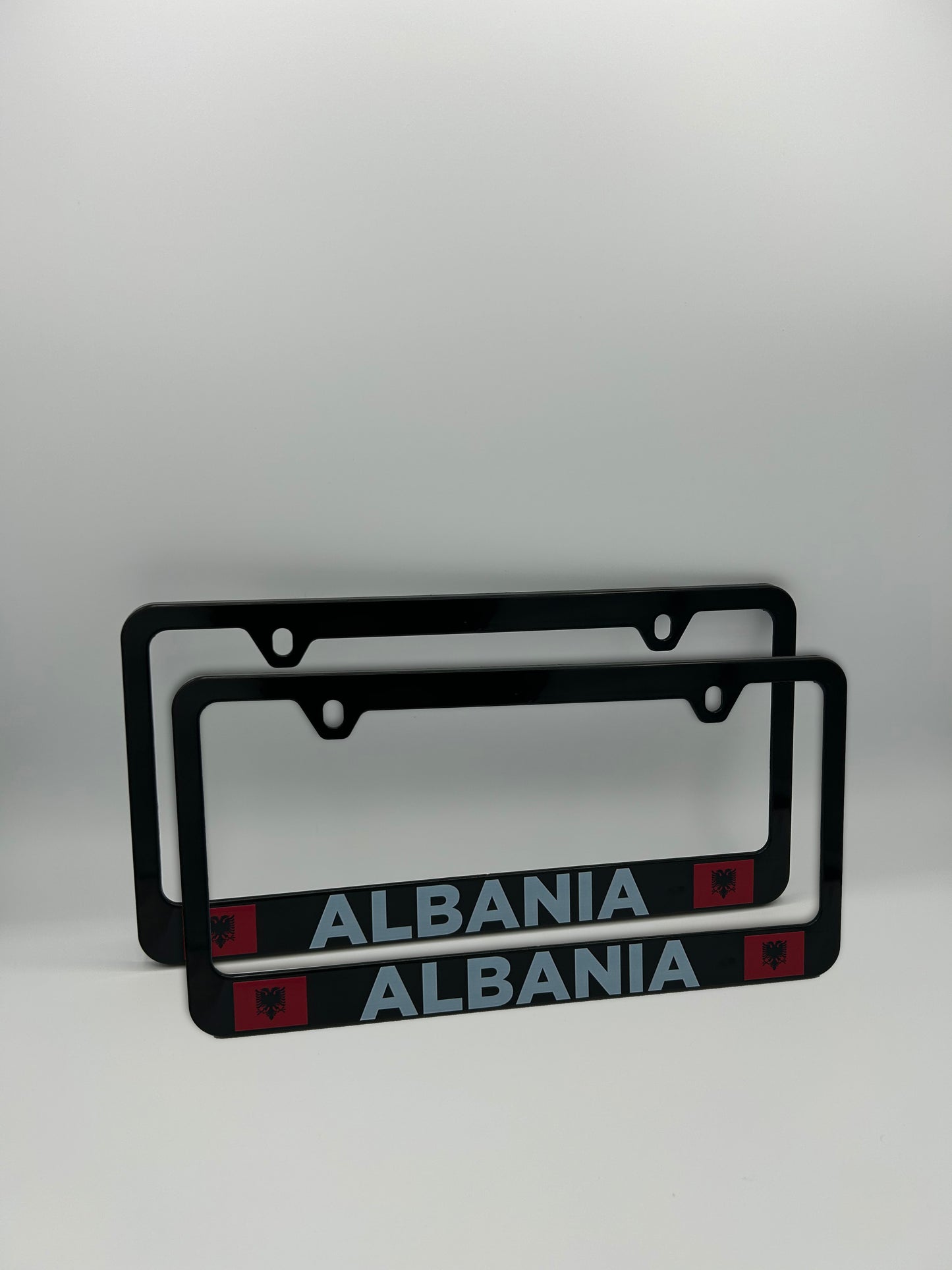 Albania Flag License Plate Frame Set