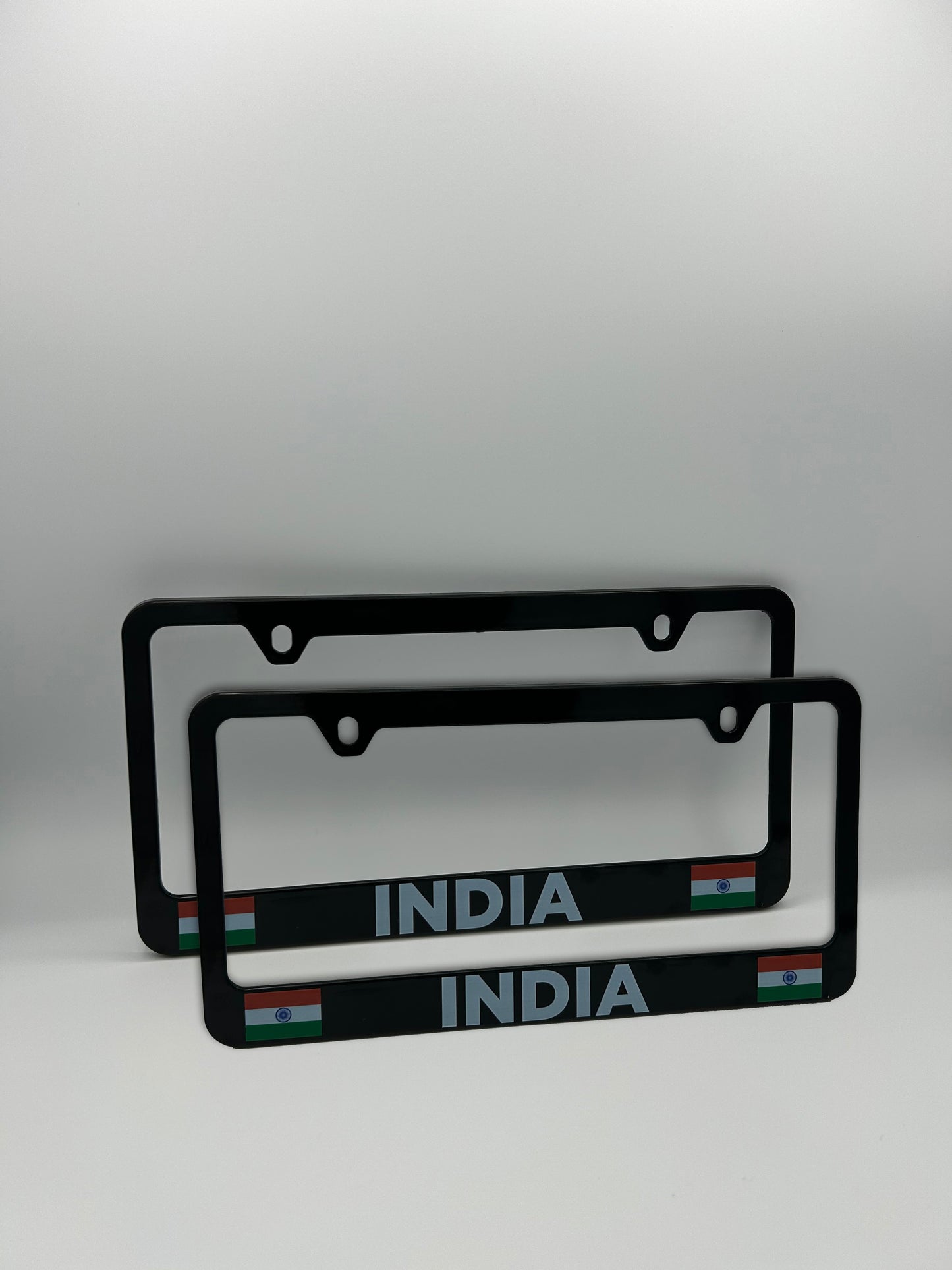 India Flag License Plate Frame Set
