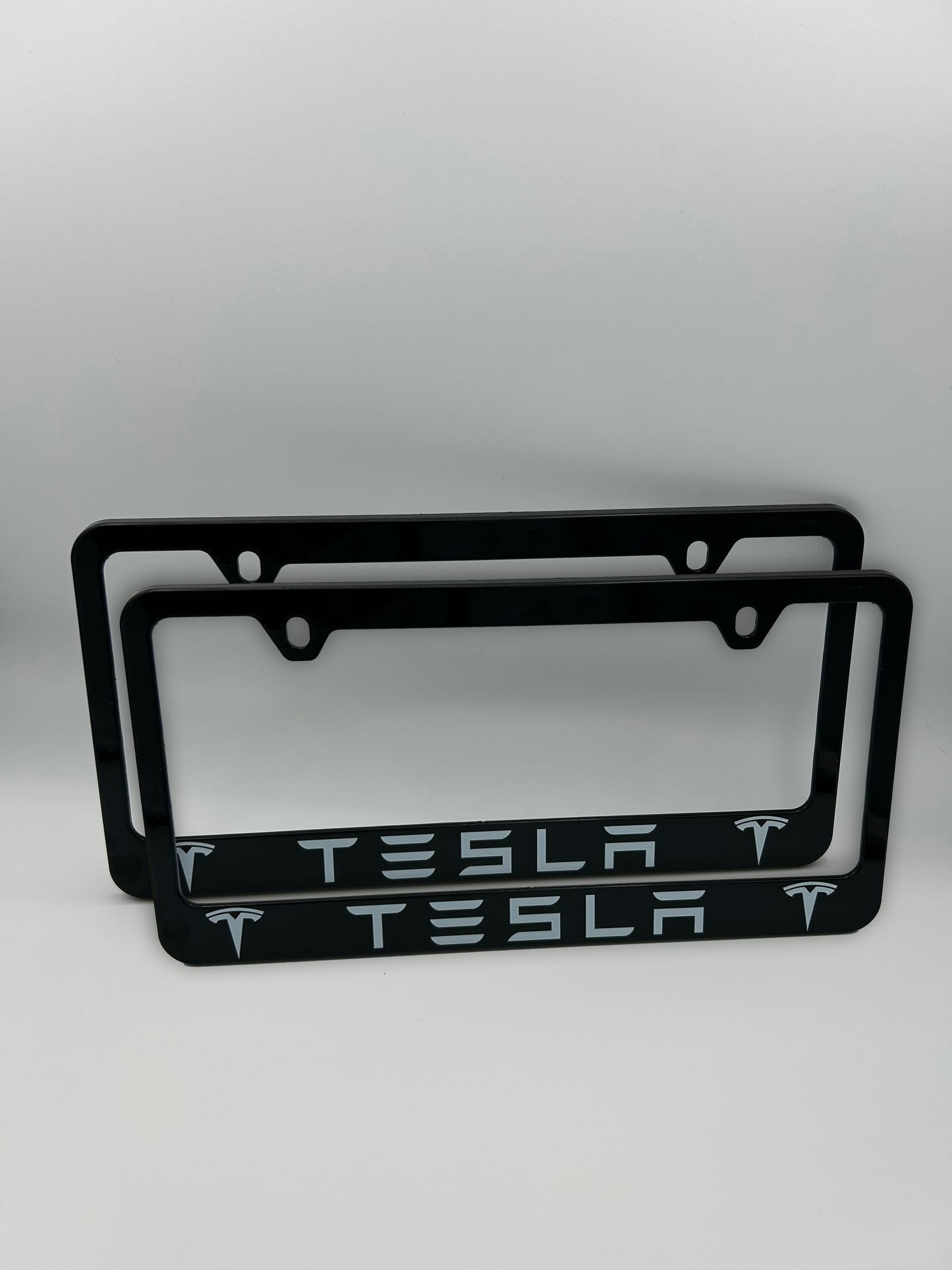Tesla License Plate Frame Set