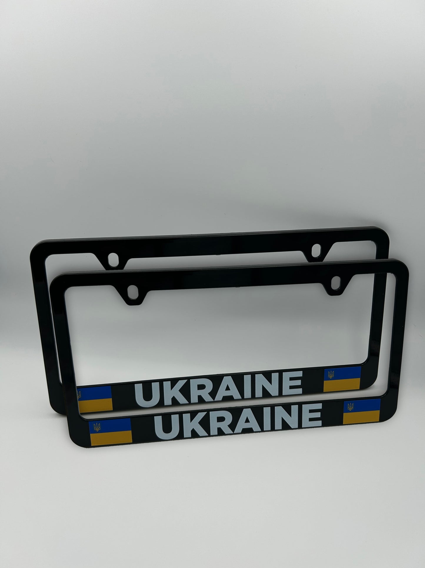Ukraine Flag License Plate Frame Set