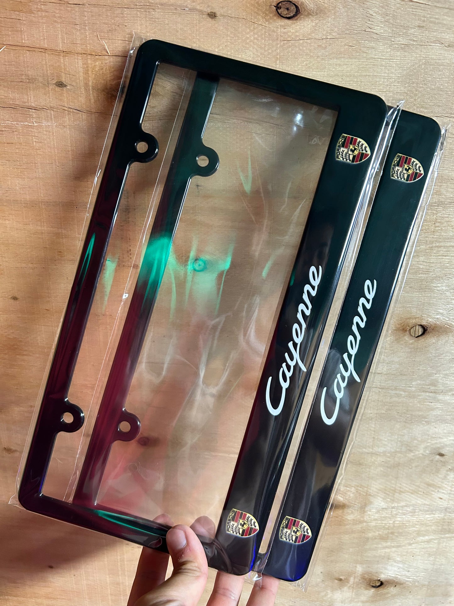 Porsche Cayenne License Plate Frame Set (2pcs)