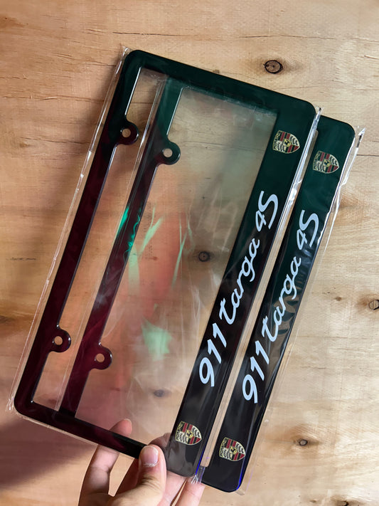 Porsche 911 Targa 4S License Plate Frame Set