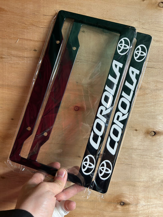 Toyota Corolla License Plate Frame Set