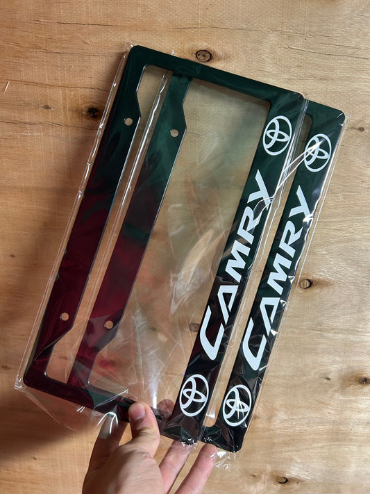 Toyota Camry License Plate Frame Set
