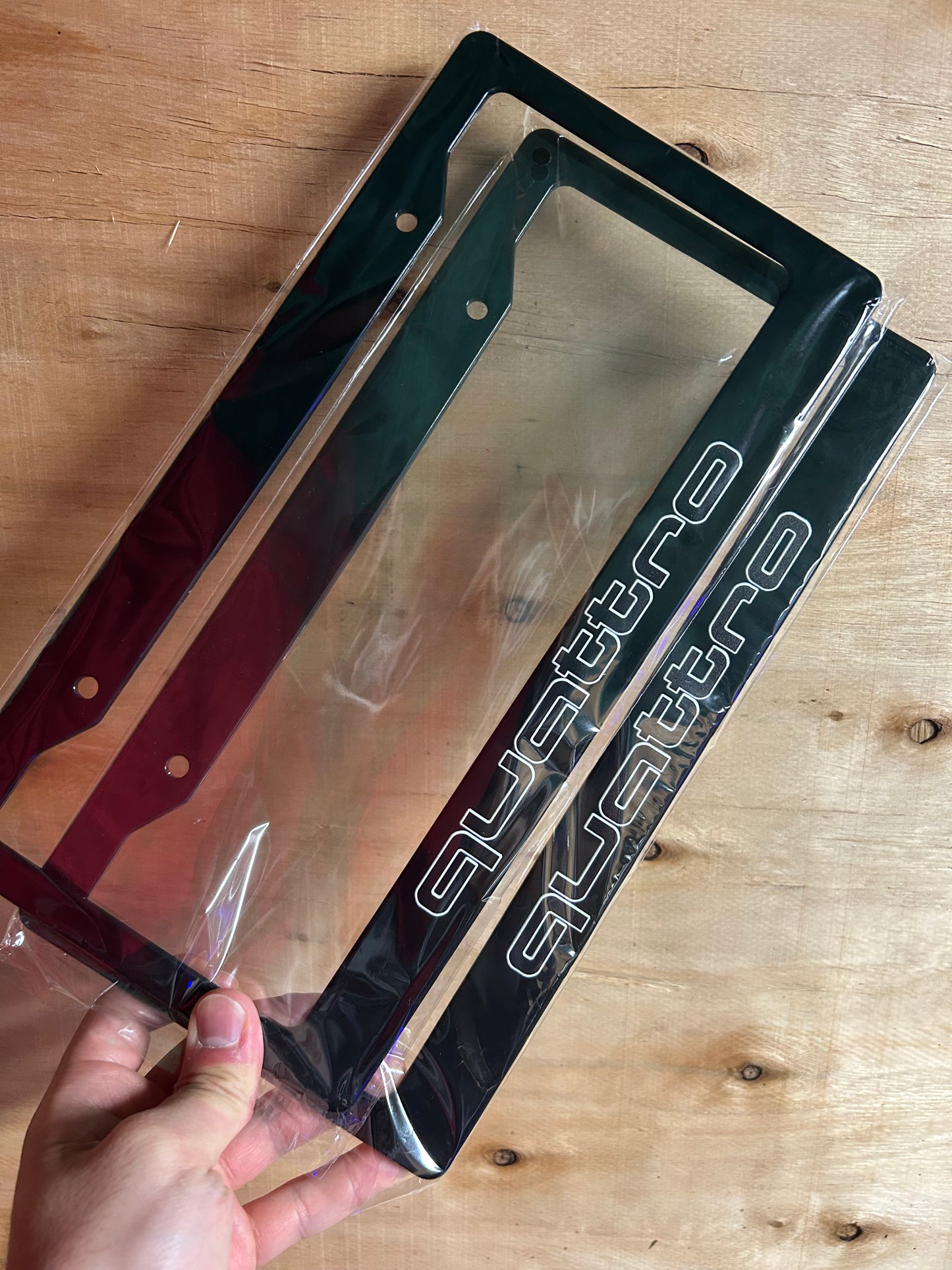 Audi Quattro License Plate Frame Set
