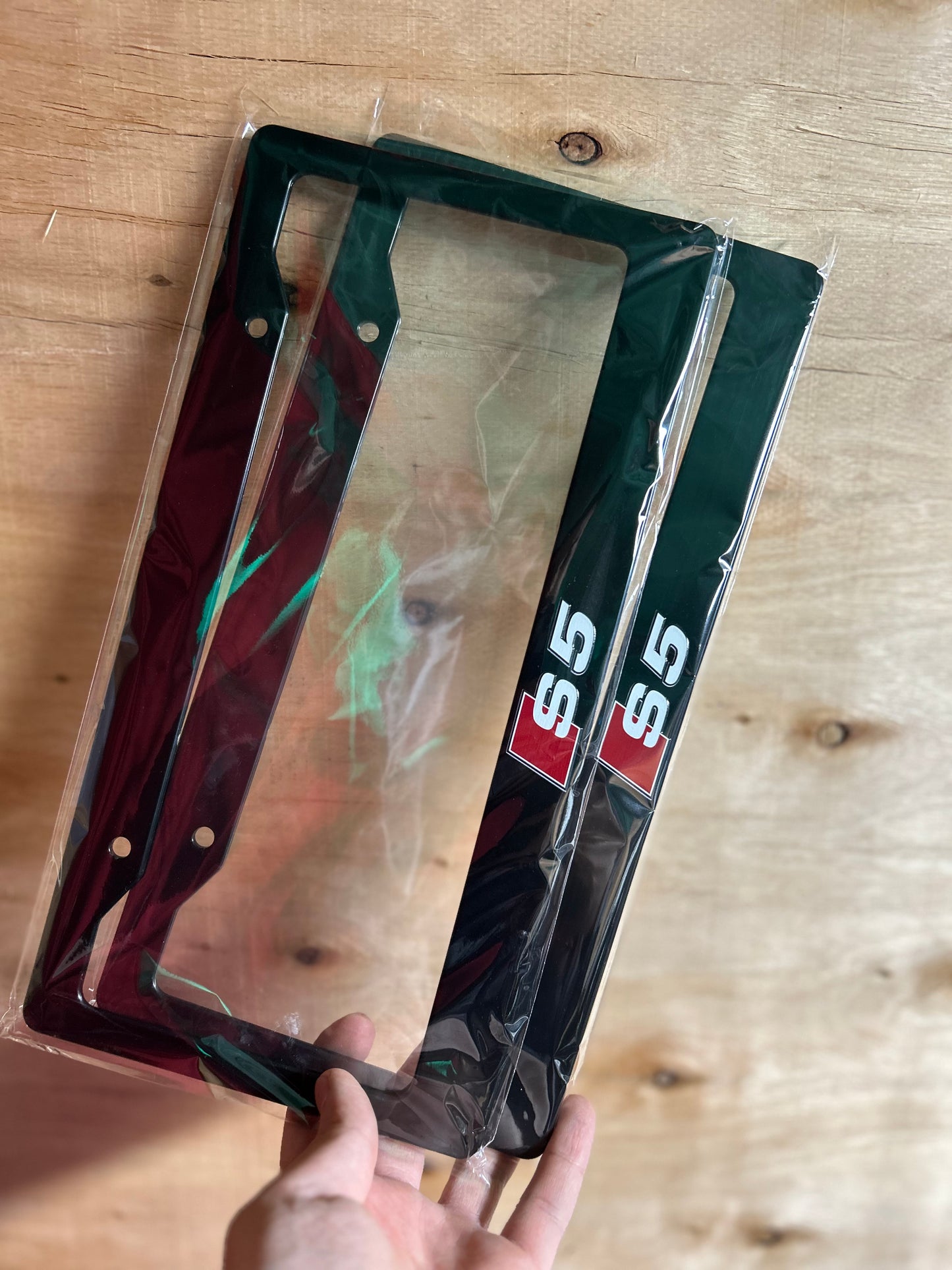 Audi S5 License Plate Frame Set