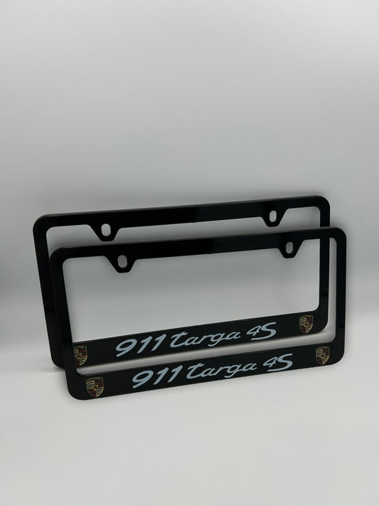Porsche 911 Targa 4S License Plate Frame Set
