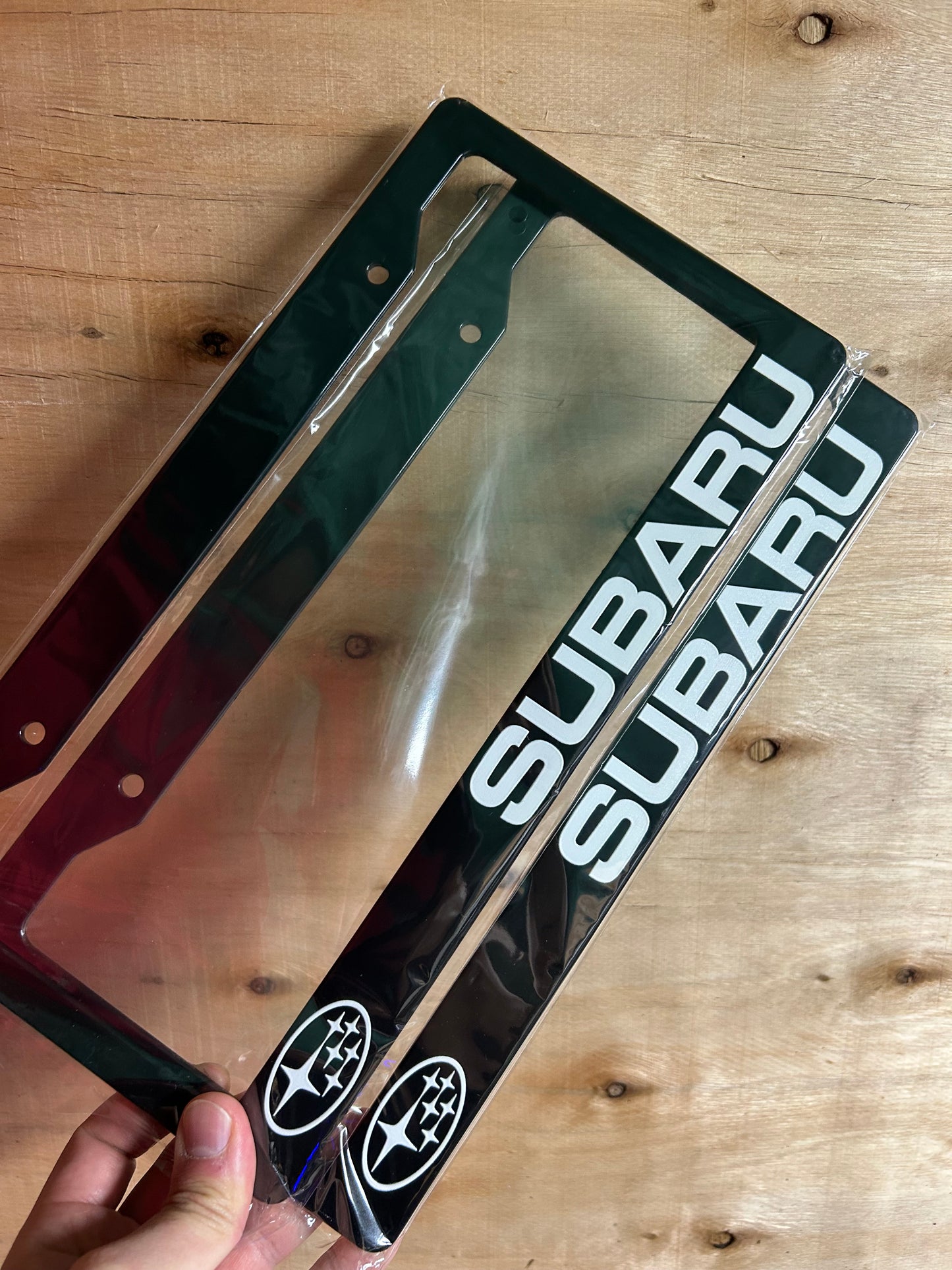 Subaru License Plate Frame Set
