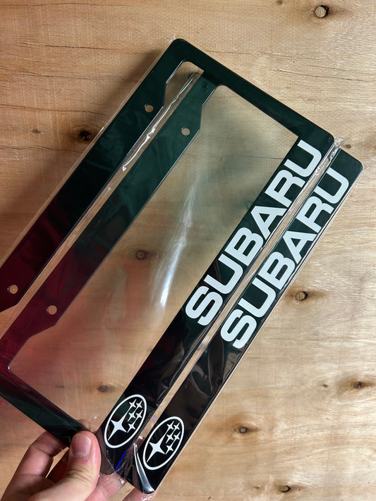 Subaru License Plate Frame Set