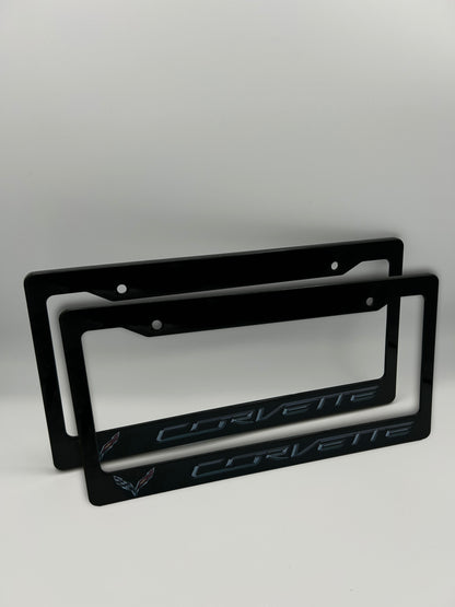 Chevrolet Corvette License Plate Frame Set