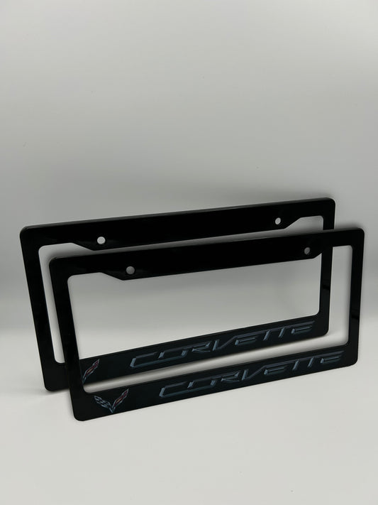 Chevrolet Corvette License Plate Frame Set
