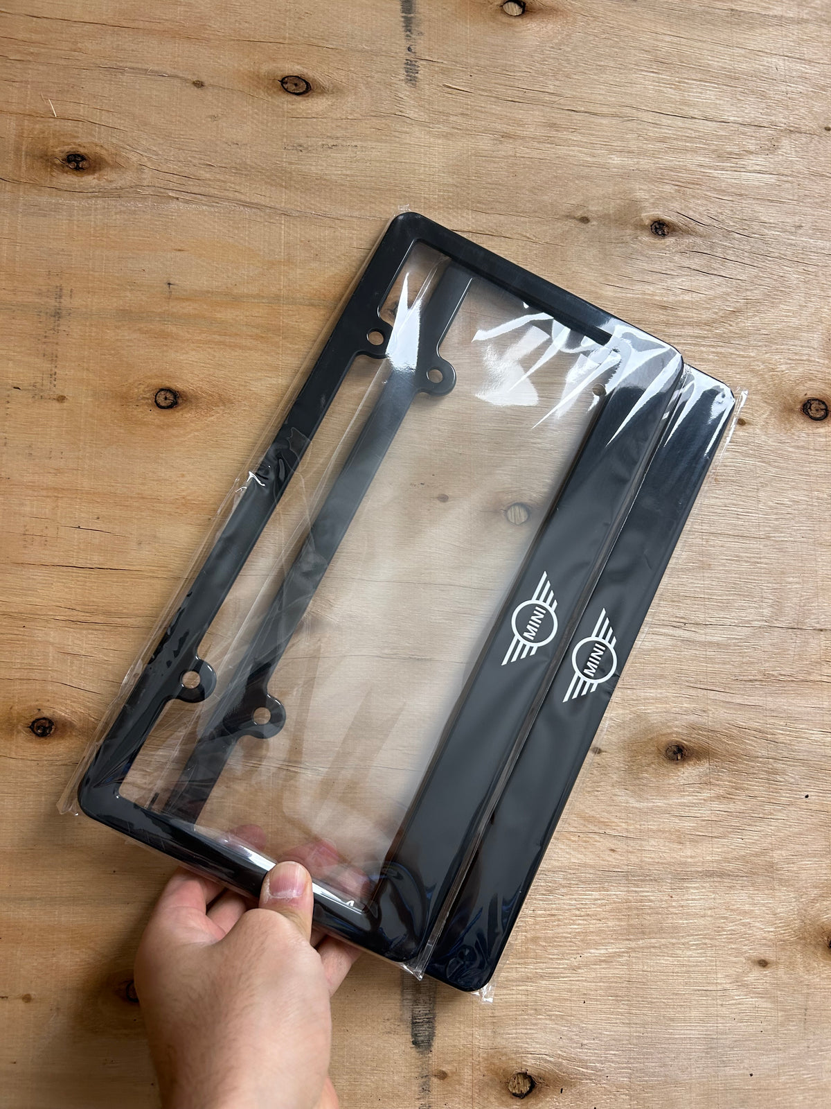 Mini Cooper License Plate Frame Set