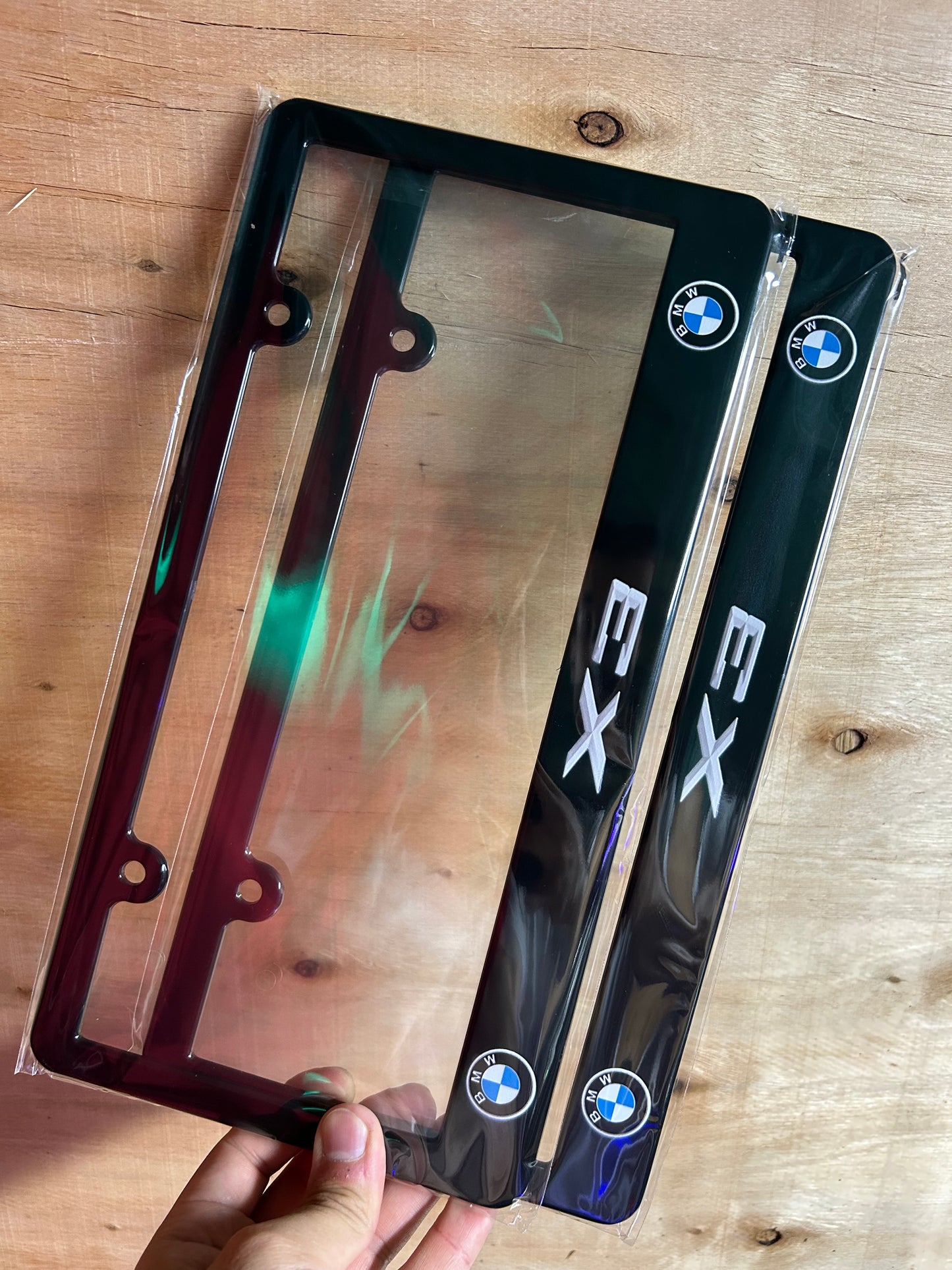 BMW x3 license plate frame set