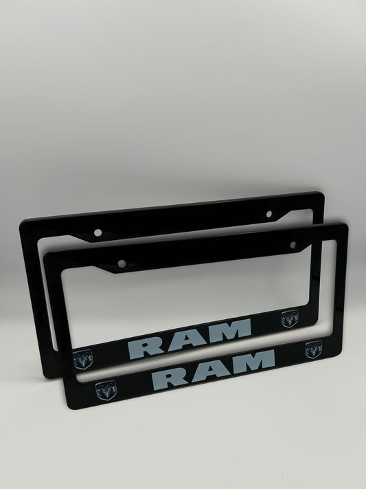 Dodge RAM License Plate Frame Set