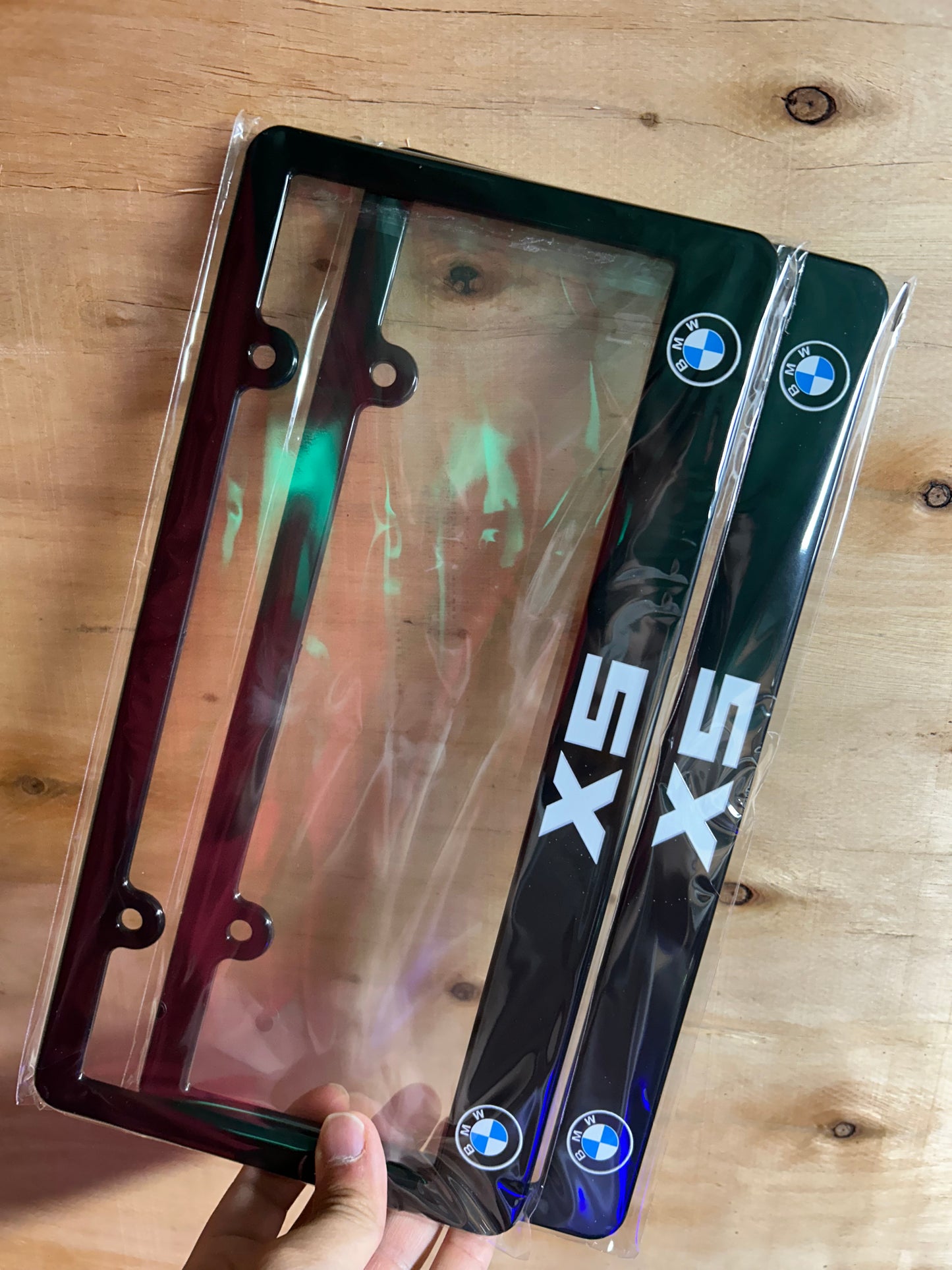 BMW X5 License Plate Frame Set
