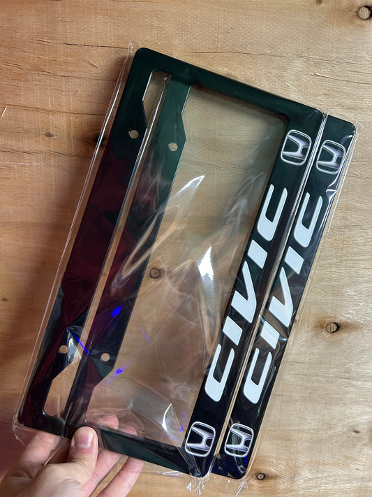 Honda Civic License Plate Frame Set