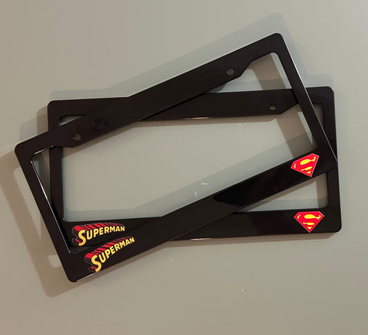 Superman License Plate Frame Set