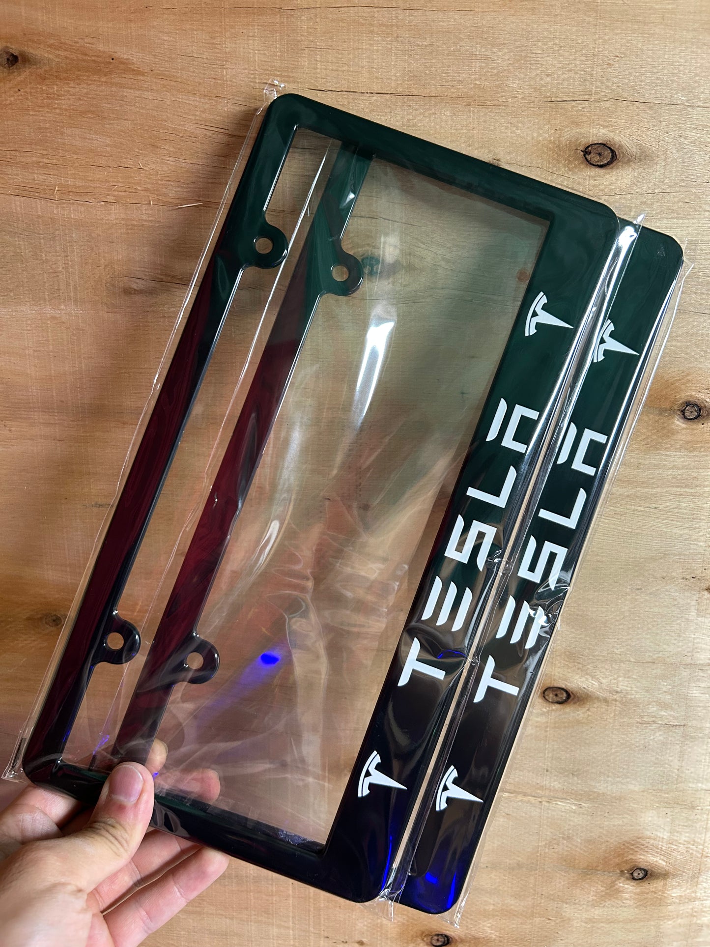 Tesla License Plate Frame Set