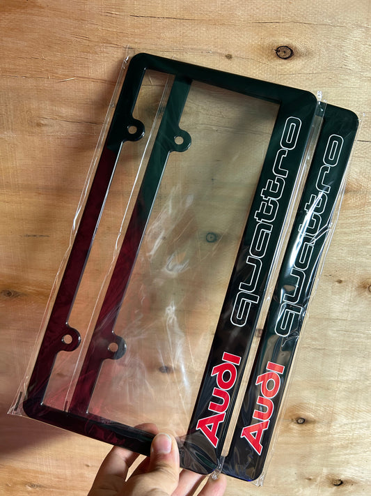 Audi Quattro 2 License Plate Frame Set