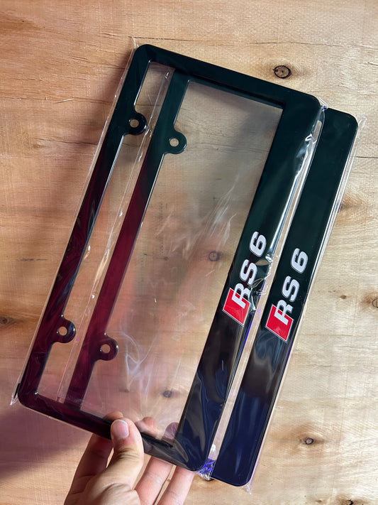 Audi RS6 License Plate Frame Set