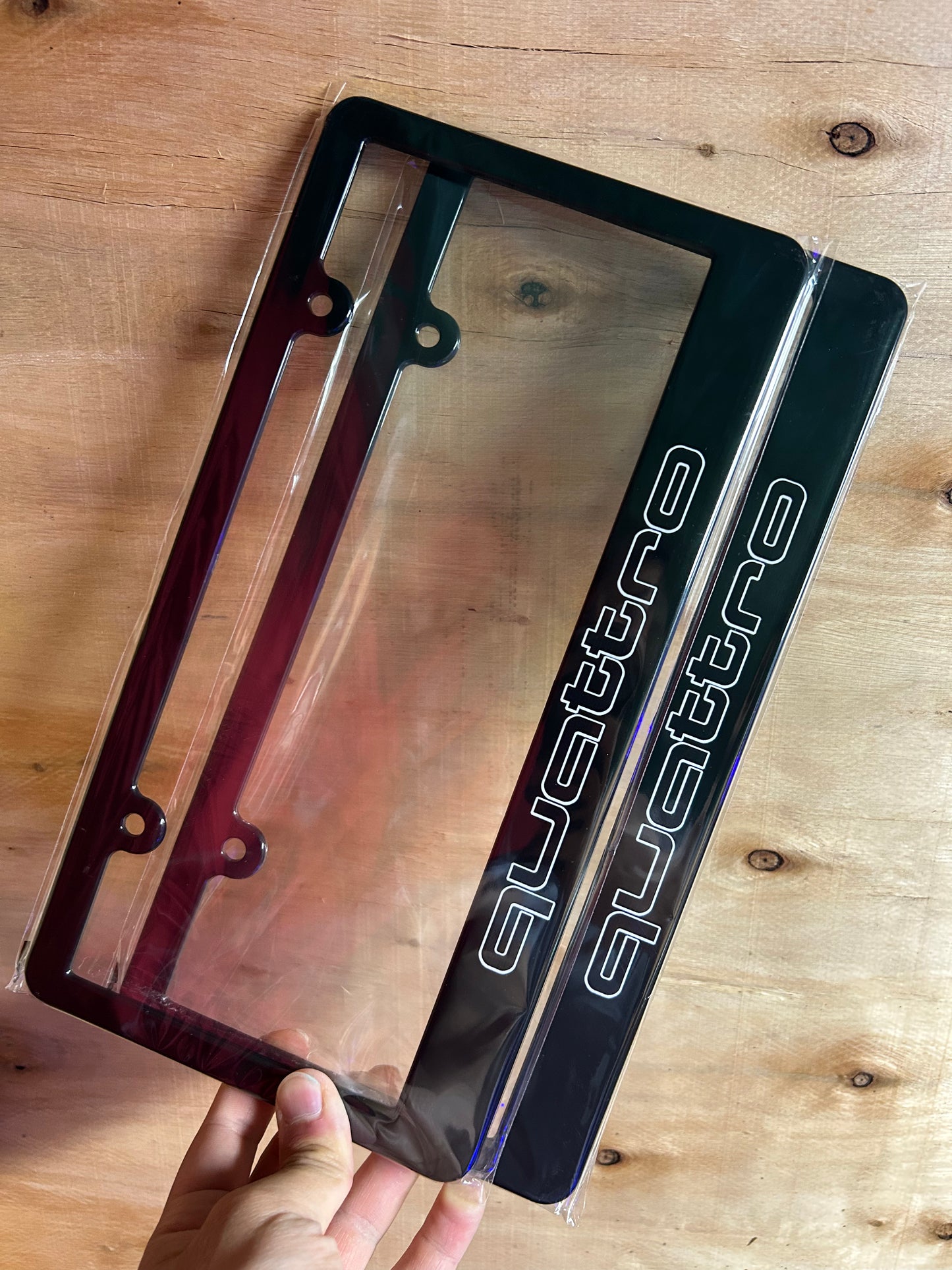 Audi Quattro License Plate Frame Set