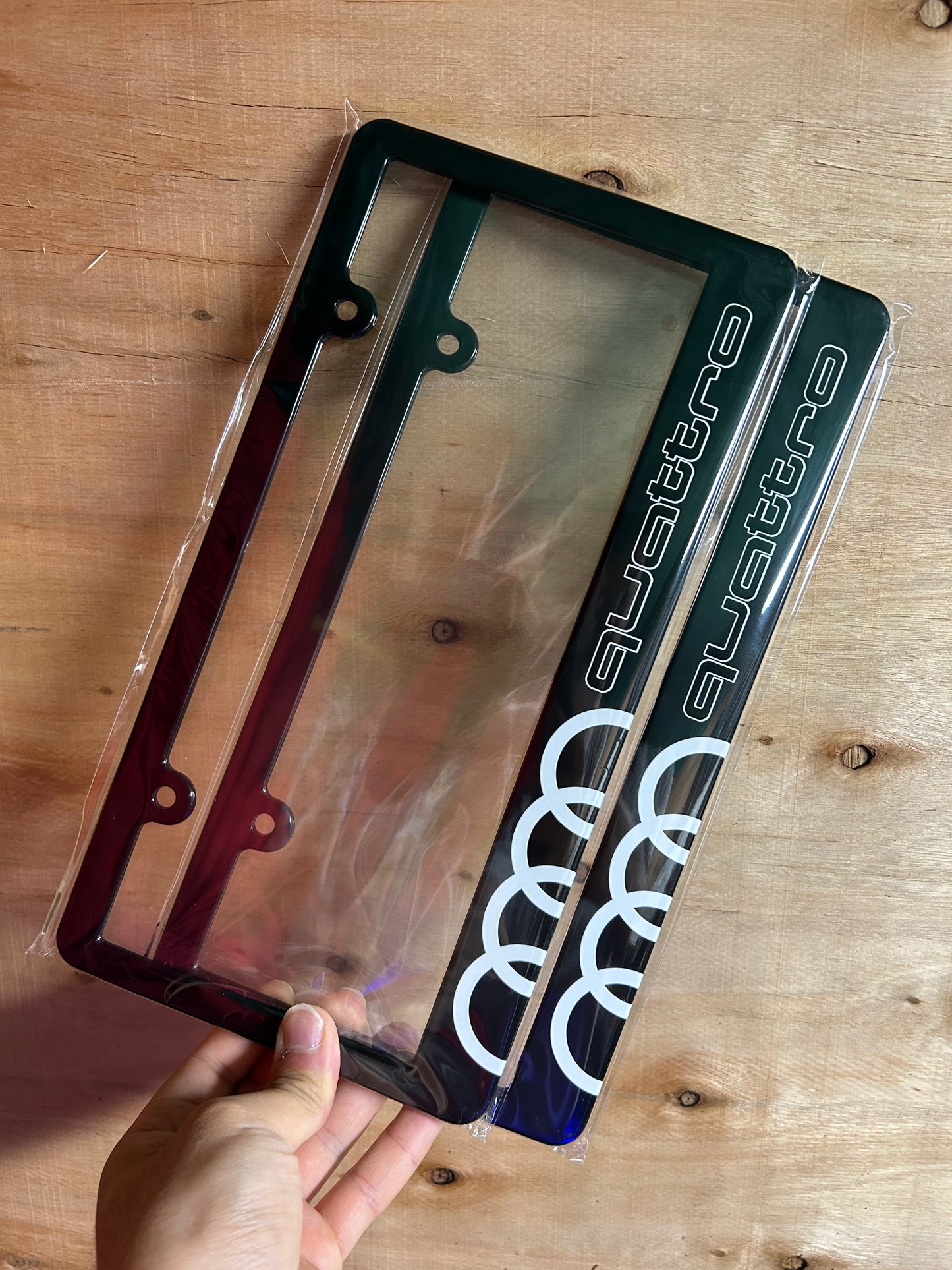 Audi Quattro Special License Plate Frame Set