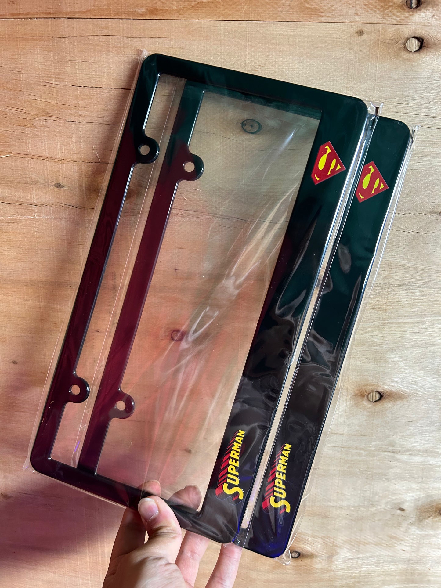 Superman License Plate Frame Set