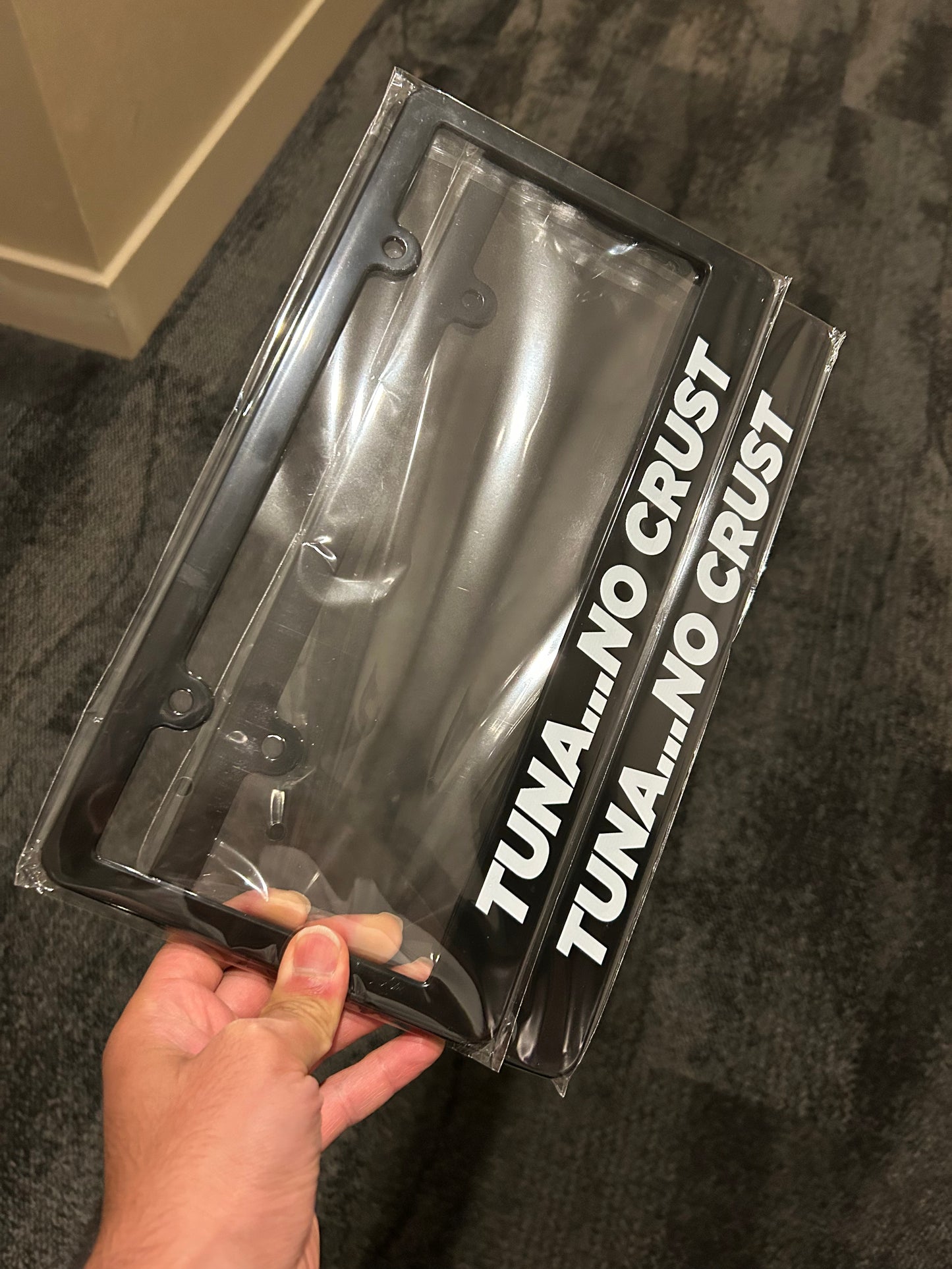Tuna No Crust Custom License Plate Set