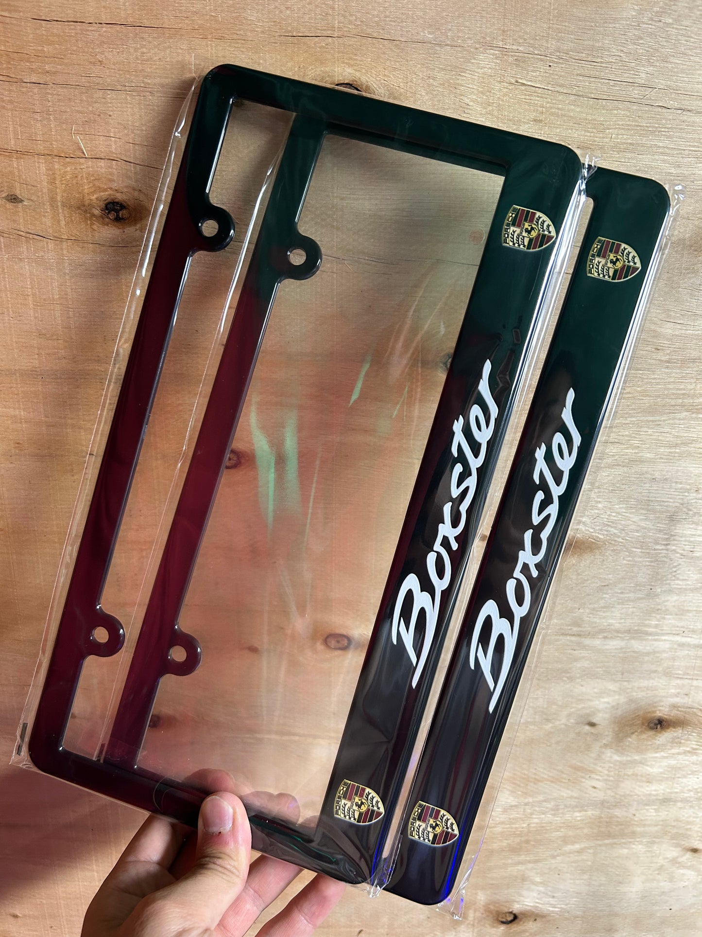 Porsche Boxster License Plate Frame Set (2pcs)