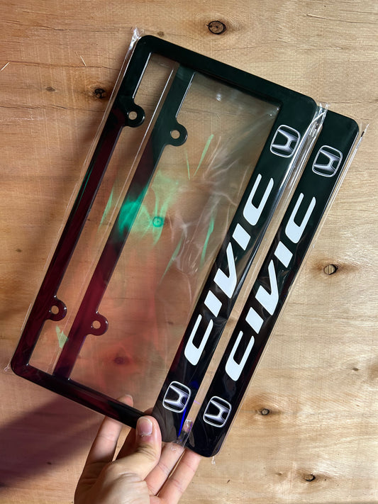 Honda Civic License Plate Frame Set