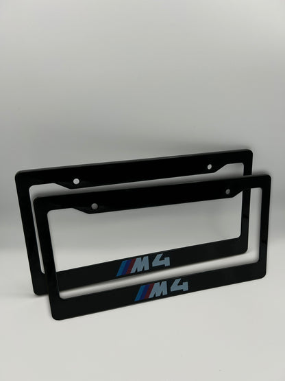 BMW M4 License Plate Frame Set