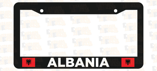 Albania Flag License Plate Frame Set
