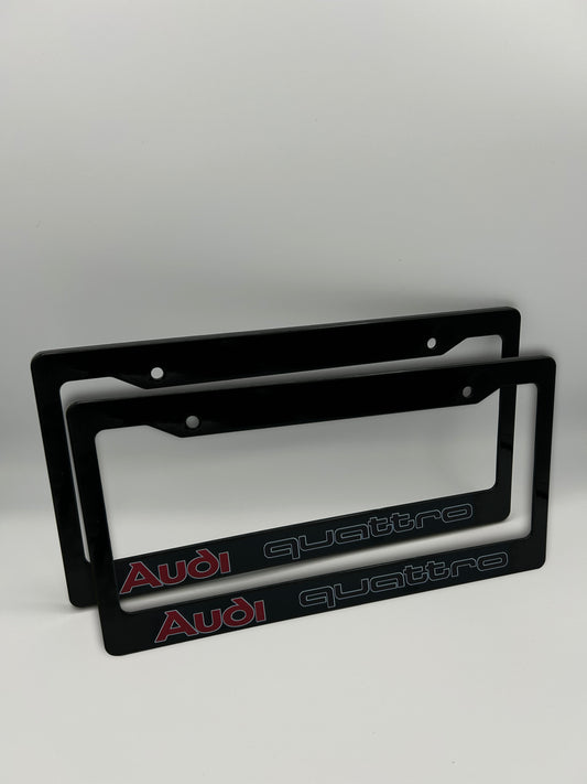 Audi Quattro 2 License Plate Frame Set