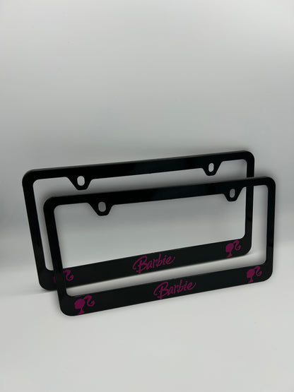 Barbie License Plate Frame Set