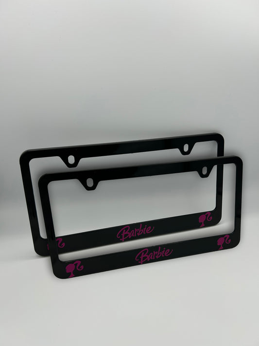 Barbie License Plate Frame Set
