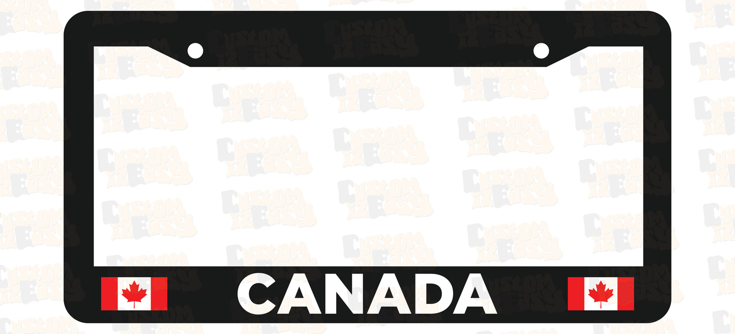 Canada Flag License Plate Frame Set