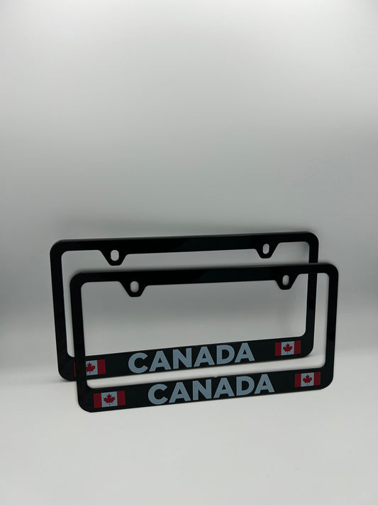 Canada Flag License Plate Frame Set