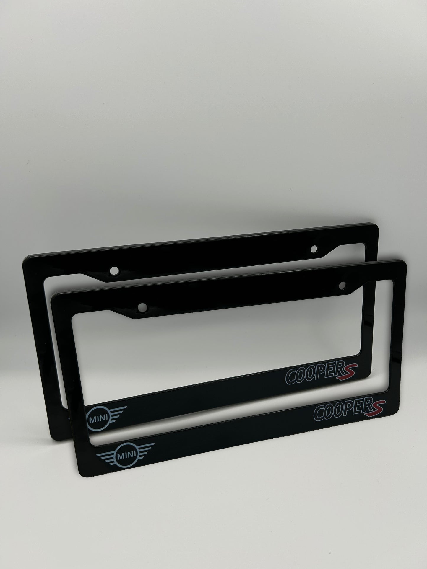 Mini Cooper S License Plate Frame Set