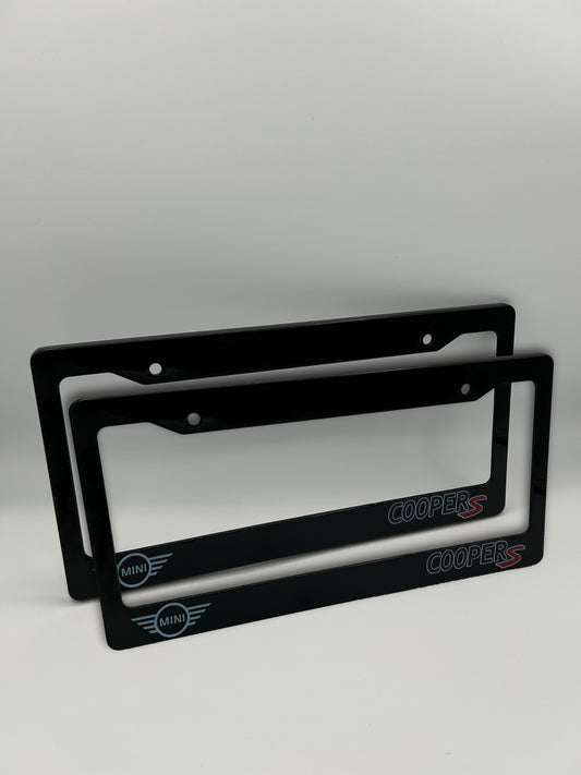 Mini Cooper S License Plate Frame Set
