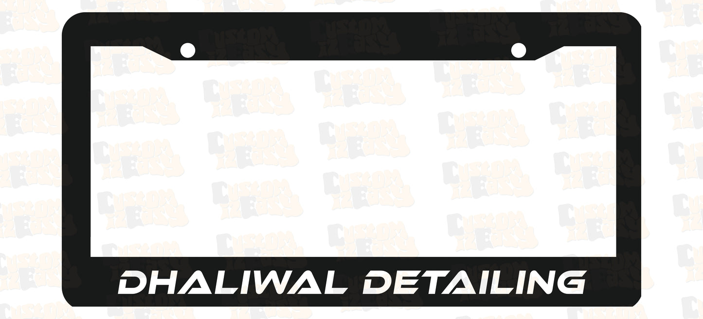 Custom + Car Brand Logo License Plate Frame Set