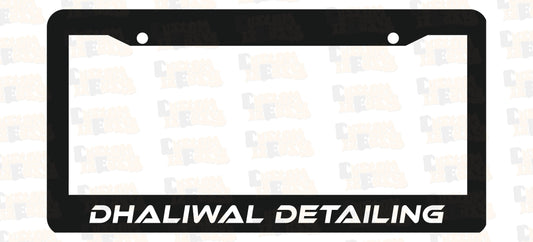 Custom Construction Company License Plate Frame Set