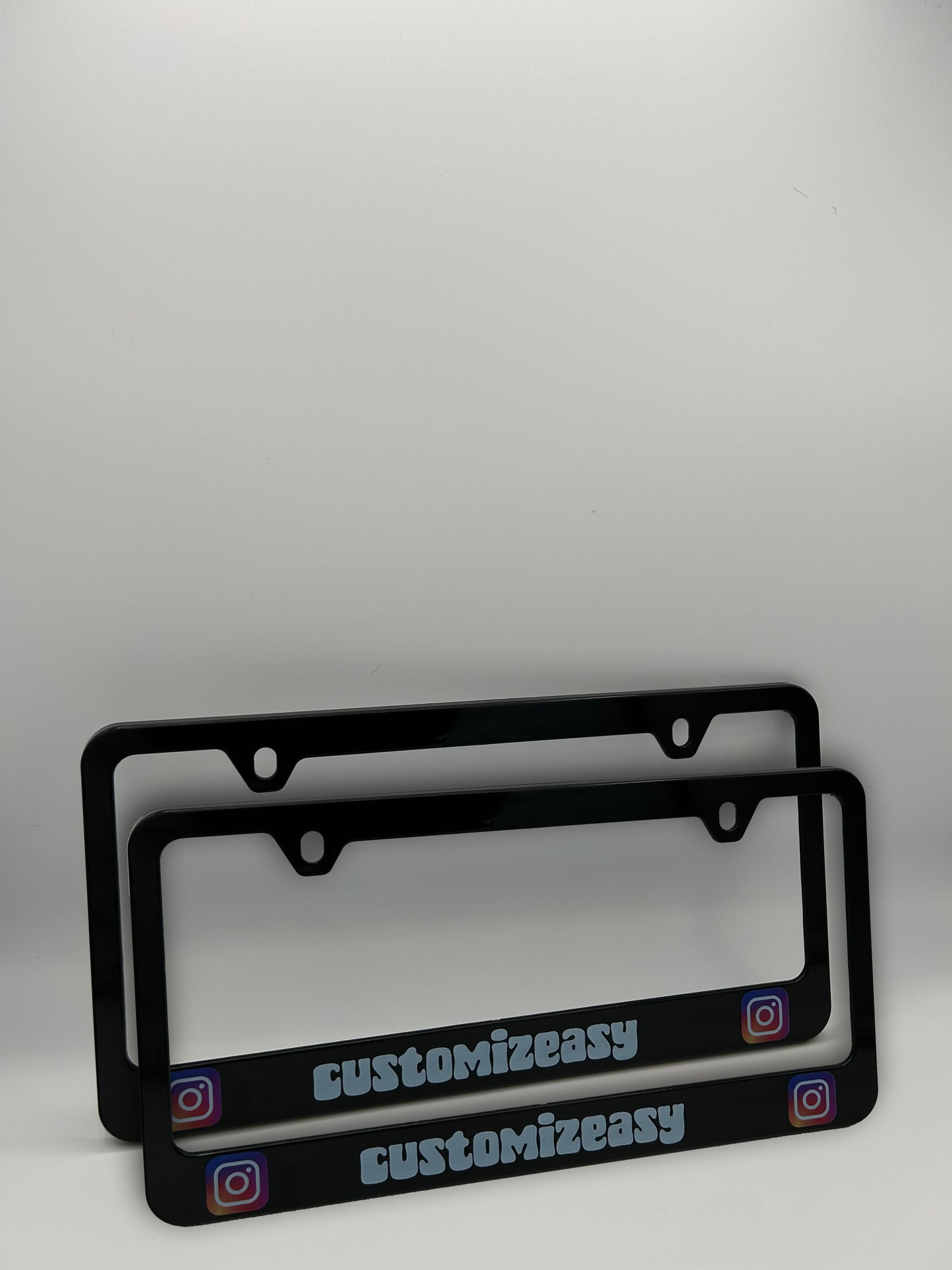 Custom Instagram Logo License Plate Frame Set