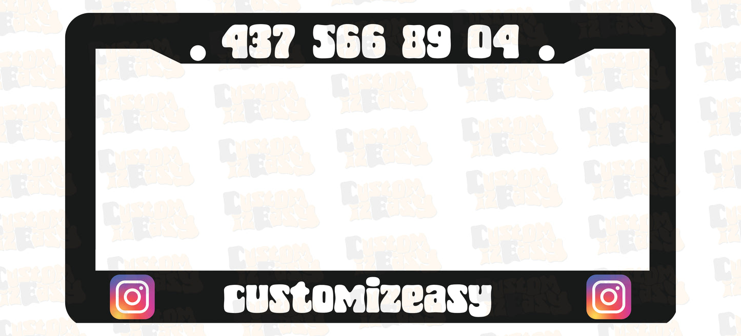 Wholesale Custom License Plate Frame Set
