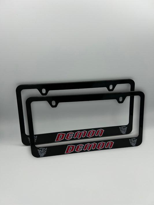 Dodge Demon License Plate Frame Set