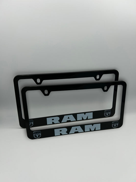 Dodge RAM License Plate Frame Set