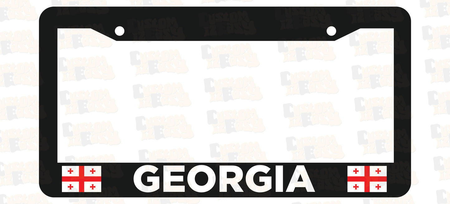 Georgia Flag License Plate Frame Set