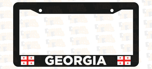Georgia Flag License Plate Frame Set