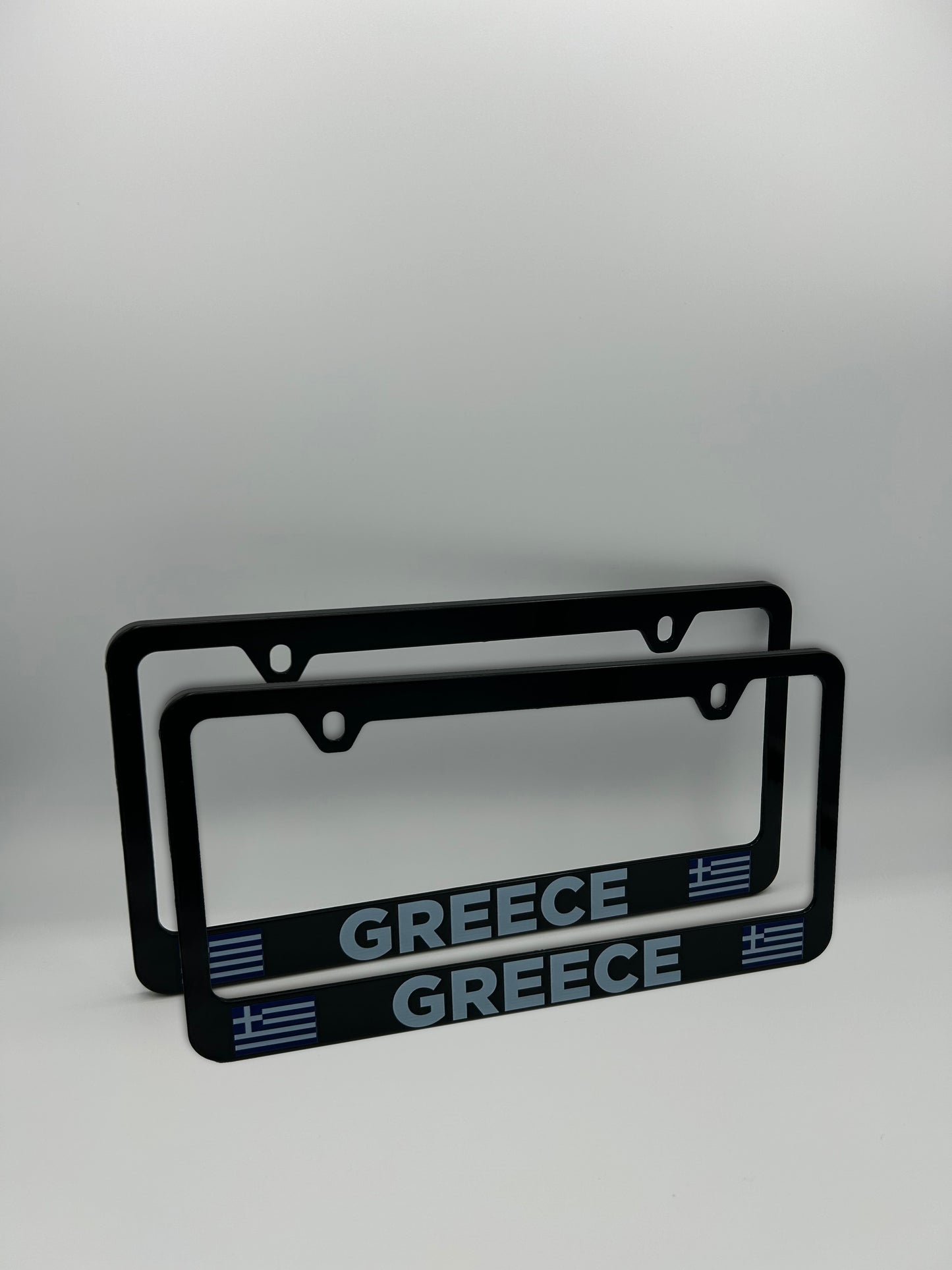 Greece Flag License Plate Frame Set