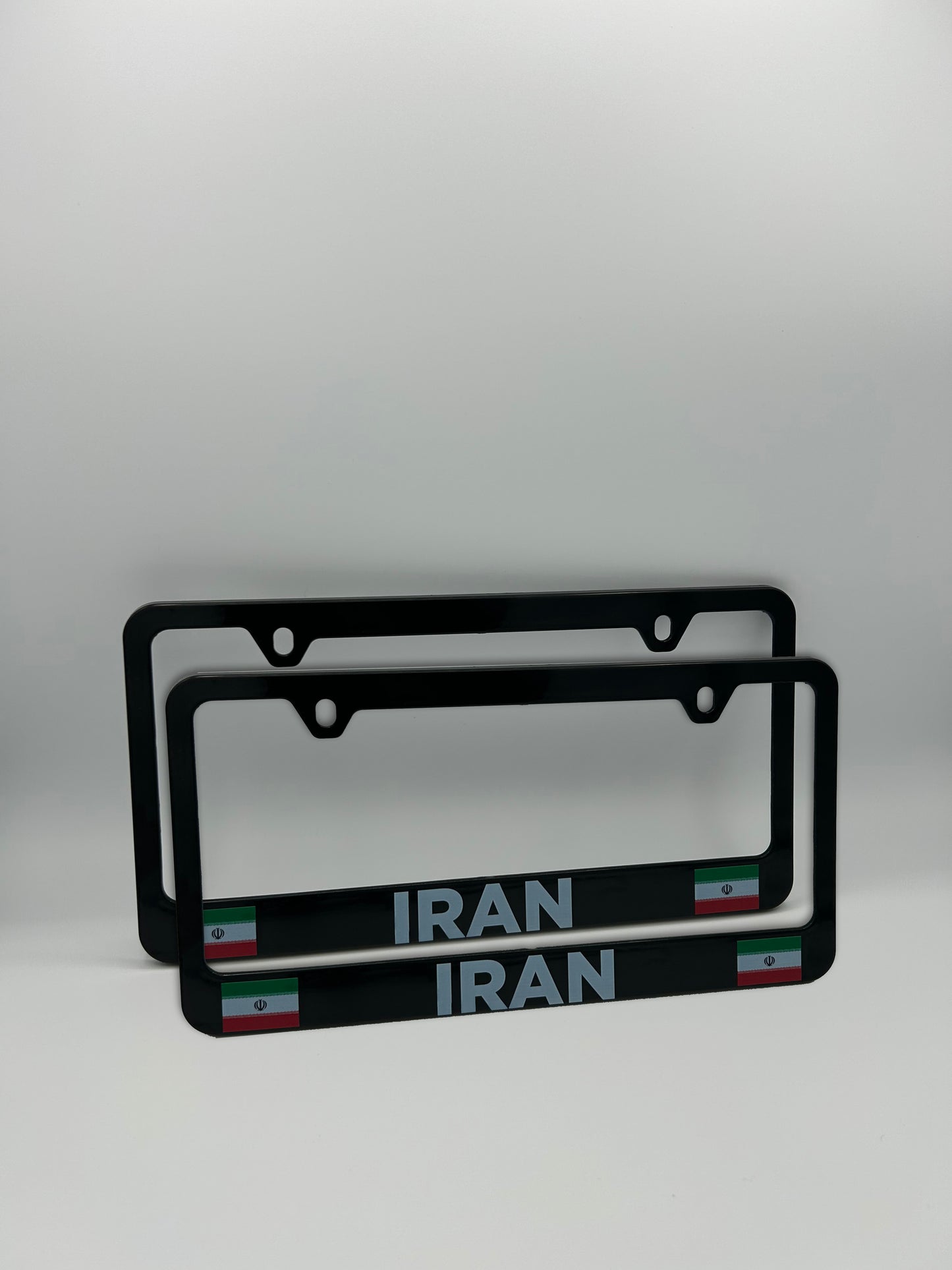 Iran Flag License Plate Frame Set