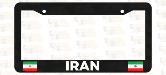 Iran Flag License Plate Frame Set